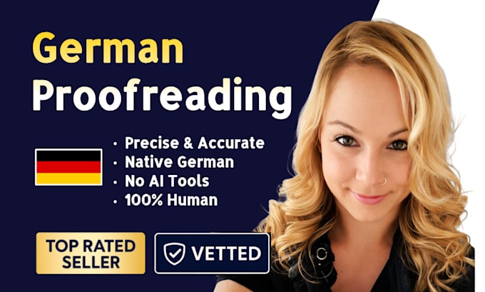 proofread and edit your german text as a vetted native speaker
