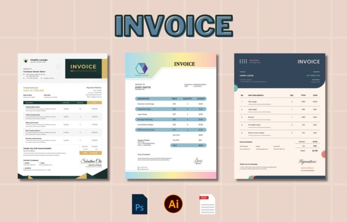 Do an invoice design business invoice invoice template makeup
