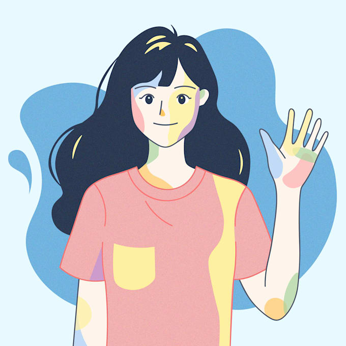design flat illustrations for UI screens and brands