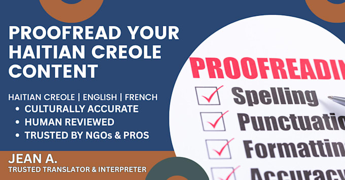 professionally proofread your haitian creole with precision
