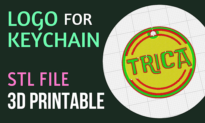 design a 3d printable file of your logo, for keychain