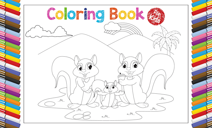 draw coloring book pages for children