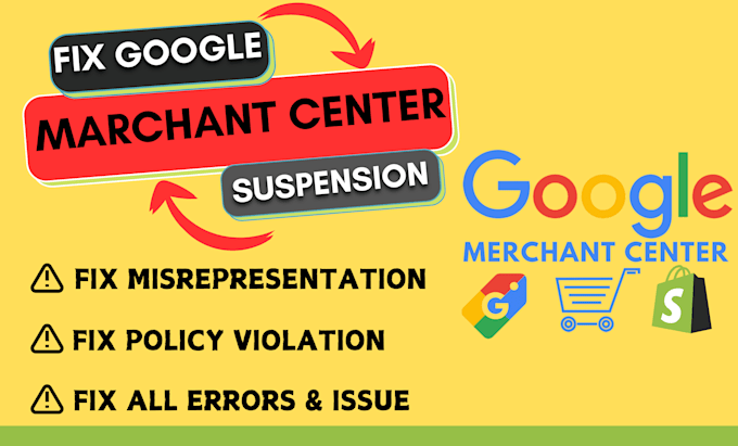 fix google merchant center suspension and misrepresentation