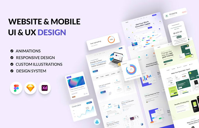 Do ui ux design, website, dashboard, mobile app ui ux design by ...
