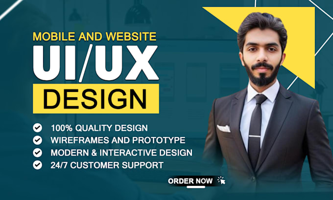 design UI UX mobile app or web with wireframe, prototype