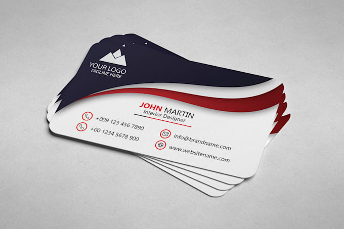 design unique and professional editable double sided business cards