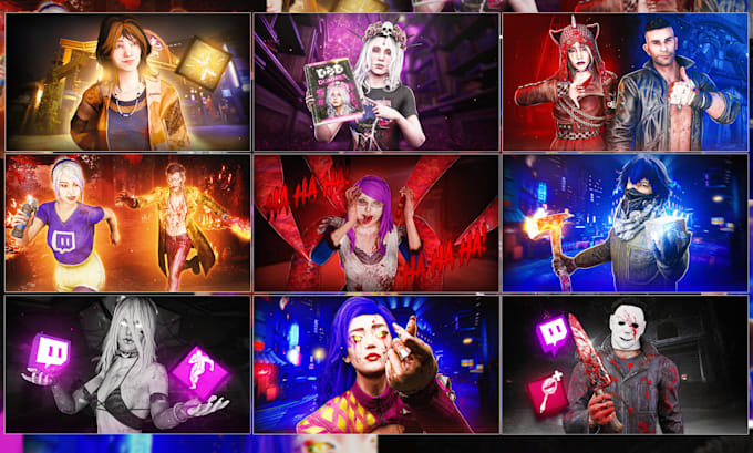 create dead by daylight youtube thumbnails