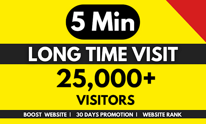 do 5min long time duration organic website traffic promotion