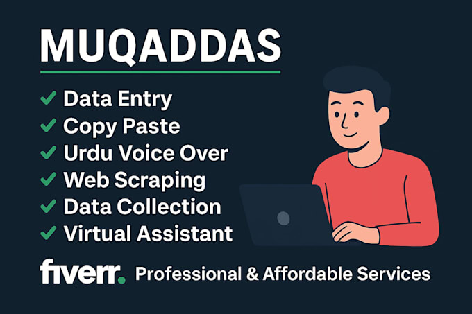 do data entry, copy paste urdu voice over in low price