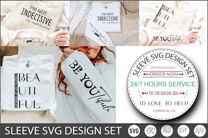 make creative sleeve svg design vector, bundle design