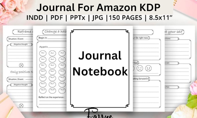 Design a low content kdp book interior for your journal and logbook by ...