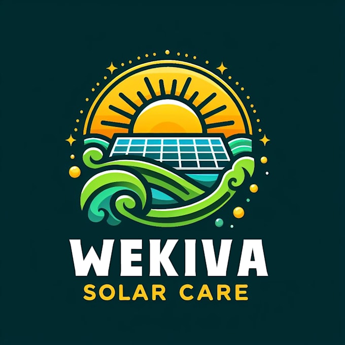 do creative modern professional solar panel cleaning logo