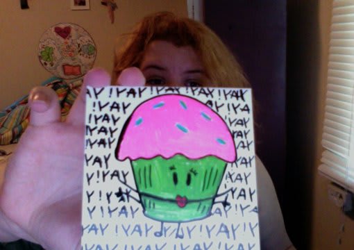 draw a cupcake or robot doing something silly