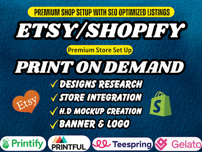 Setup etsy print on demand store with printify printful gelato etsy pod ...