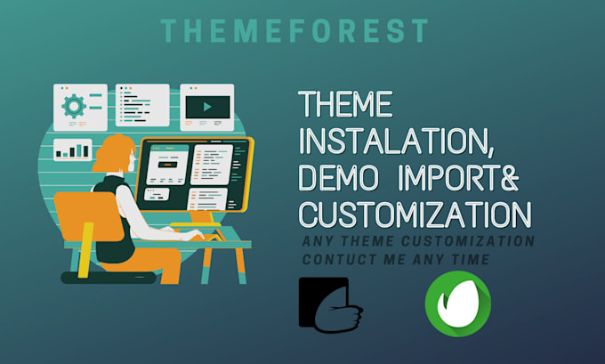 install wordpress theme, demo import, customize, redesign wordpress website
