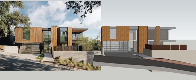 do an architectural 3d model in sketchup