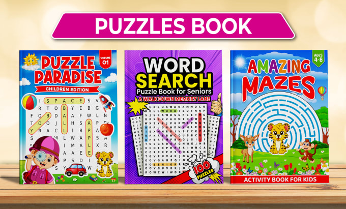 Create custom sudoku crossword word search puzzle activity book for