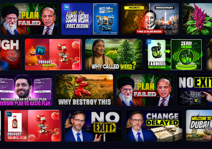 design creative youtube thumbnails