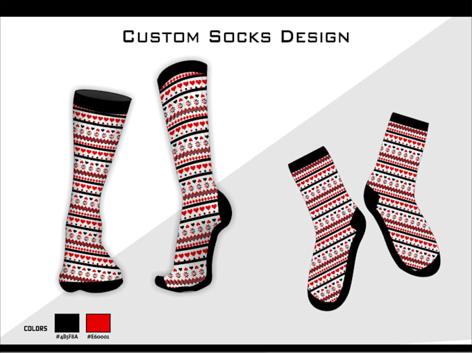 create socks design according to your requirement