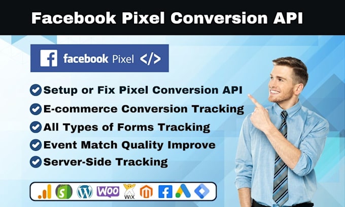 fix or setup google ads conversion tracking, ga4 ecommerce tracking, fb pixel