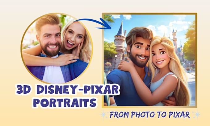 create custom 3d cartoon portrait from your photo