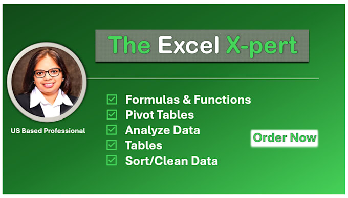 Create excel formulas, pivot tables, charts, power queries by ... image.
