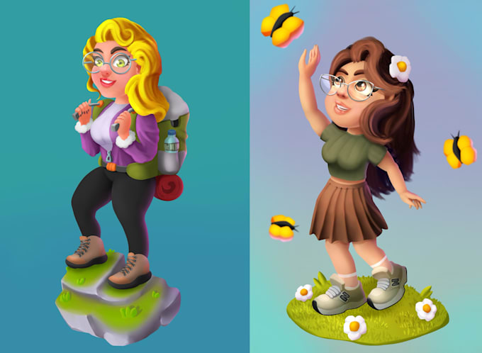 draw 2d games, characters and environments, fantasy
