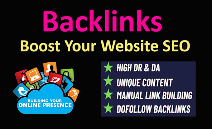 build SEO high da backlinks for website rank
