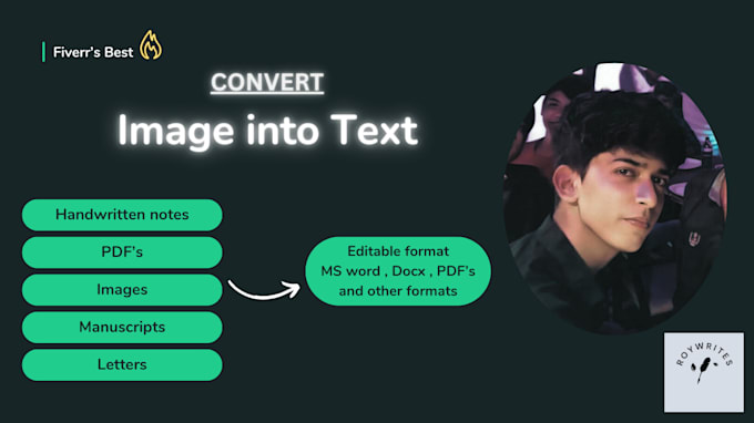 Convert your image into text by Roy_writes | Fiverr