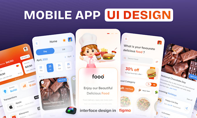 figma app ui design, wireframe, prototype and mockup