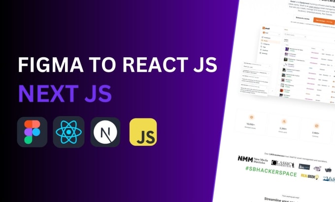 Convert the figma design to react or next js website with tailwind css ...