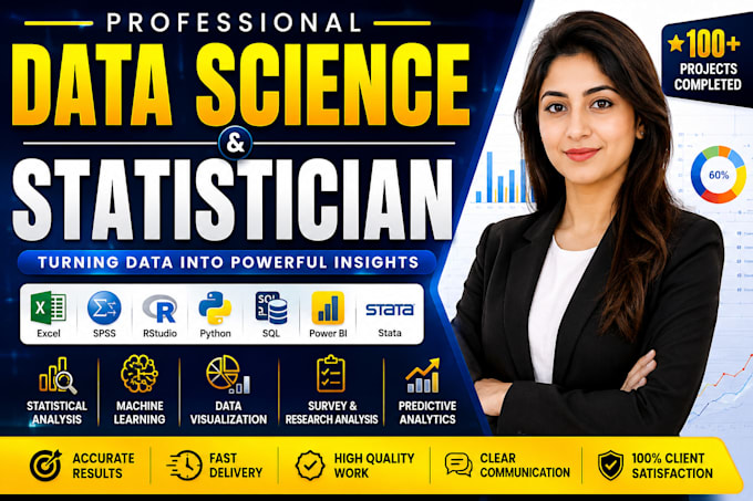 perform professional statistical analysis, data science and machine learning