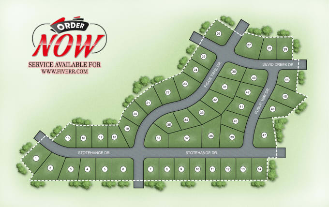 Professionally draw plat map, plot map, site plan and rendering by ...