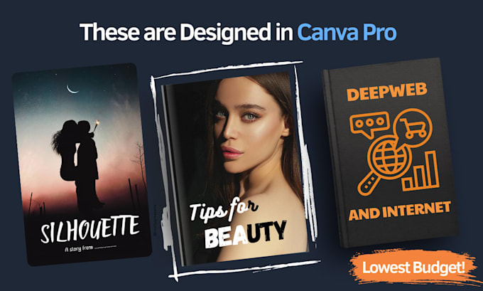 expertly design amazon KDP ebook and paperback book cover in canva pro