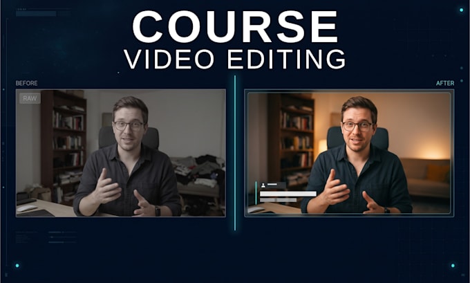 do online course video editing, webinar and screencast tutorial editing
