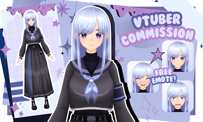 draw and rig your character into vtuber avatar model
