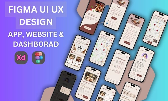 Do figma mobile app design, mobile app ui ux design, mobile website ...
