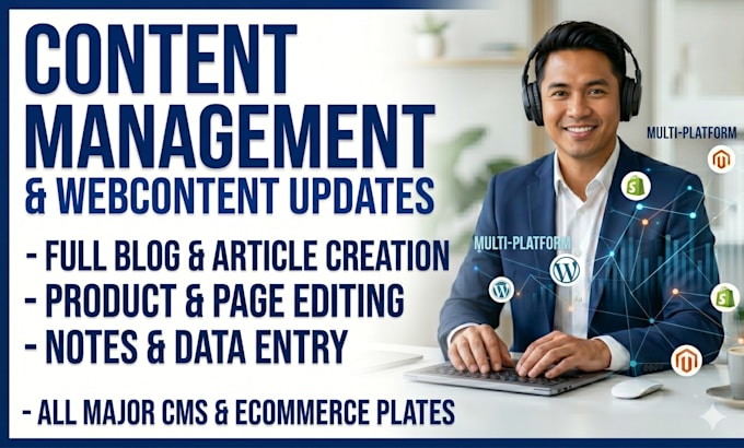 manage your website content using any type of cms platforms