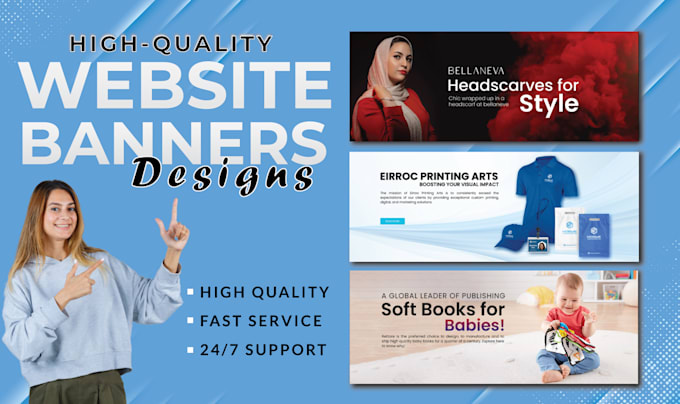 design eyecatching website header, slider or banner