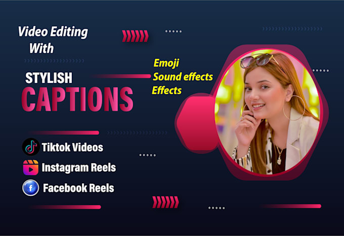 do tiktoks, ig reels and yt shorts editing with captions