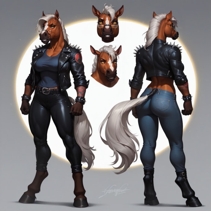 Make a reference sheet of your furry ocs or vrchat by Maroc777772 Fiverr