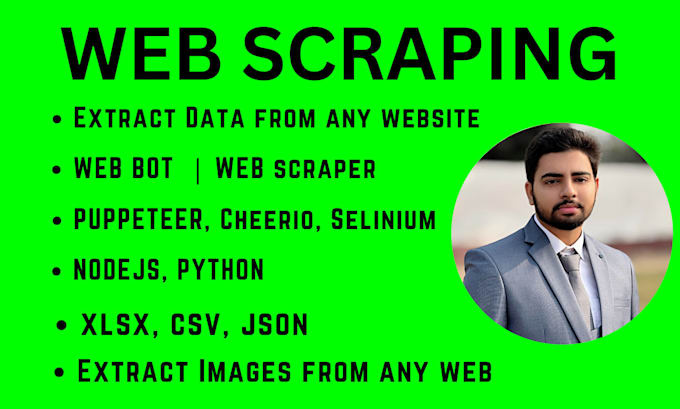 do web scraping nodejs using puppeteer, cheerio, casperjs