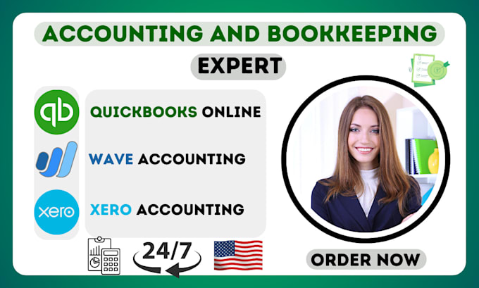do setup, bookkeeping, cleanup in quickbooks online, wave, xero and excel