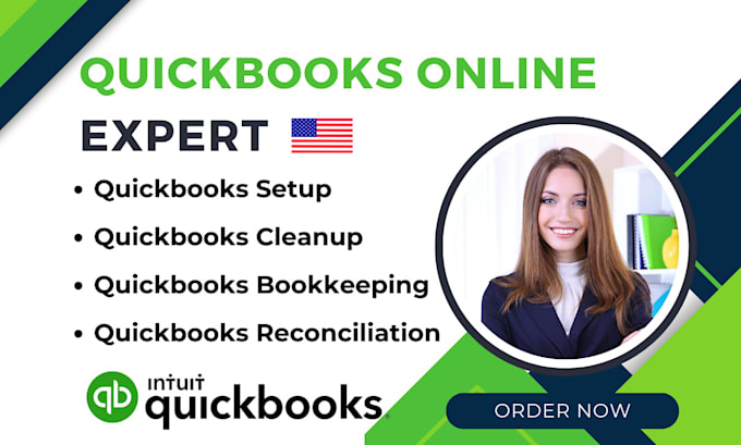 do quickbooks online setup, cleanup, bookkeeping, reconciliation, accounting
