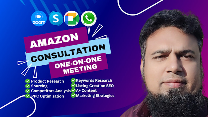 be excellent amazon business consultant, amazon fba coach for product research
