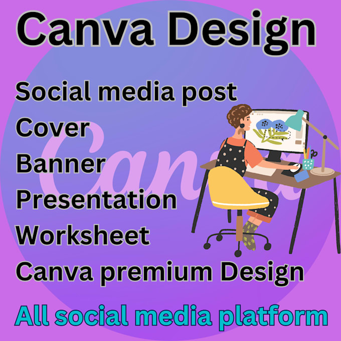 creat any design using canva