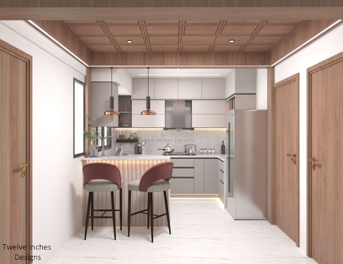 Design and render kitchen in 3d by Idpatidar | Fiverr