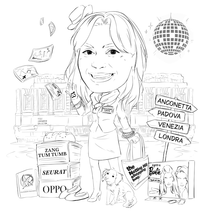 create funny caricature e papiro di laurea