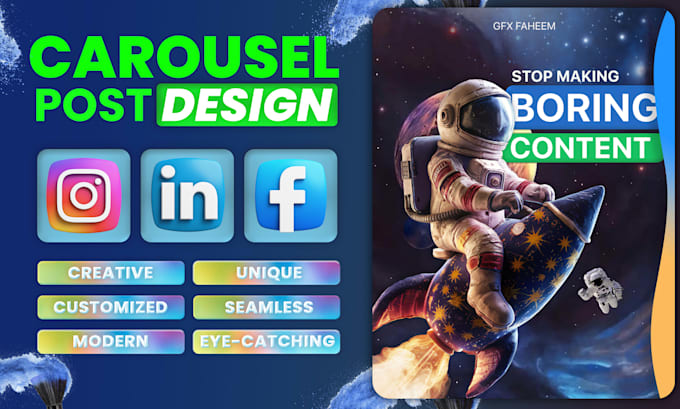 Design attractive creative carousel posts for instagram and linkedin by ...