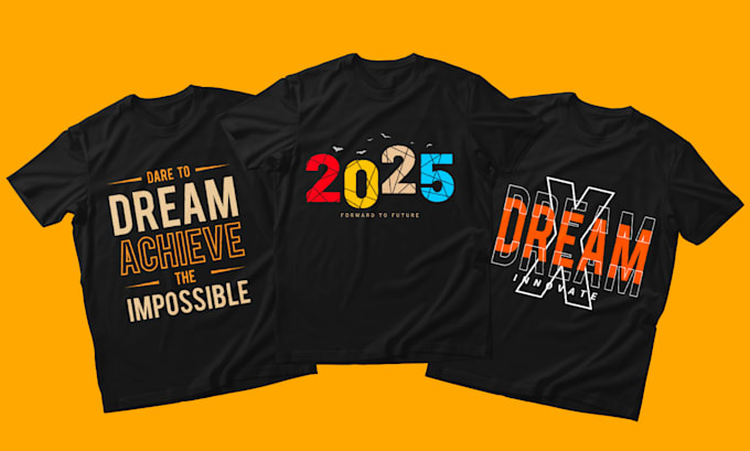 create trendy typography and graphic t shirt design for your brand